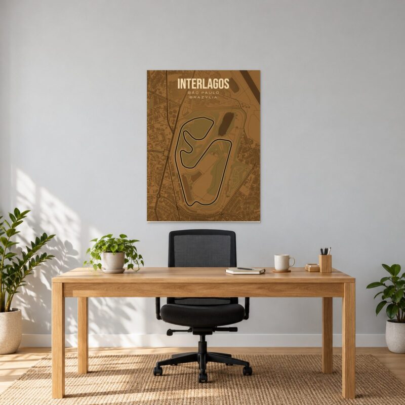 Interlagos - plakat z mapą toru