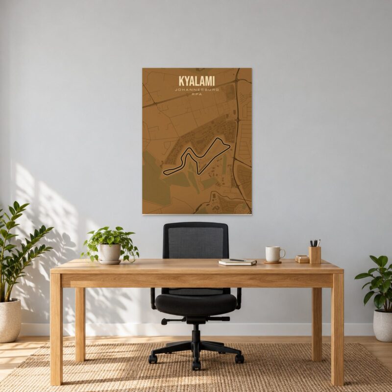 Kyalami - plakat z mapą toru