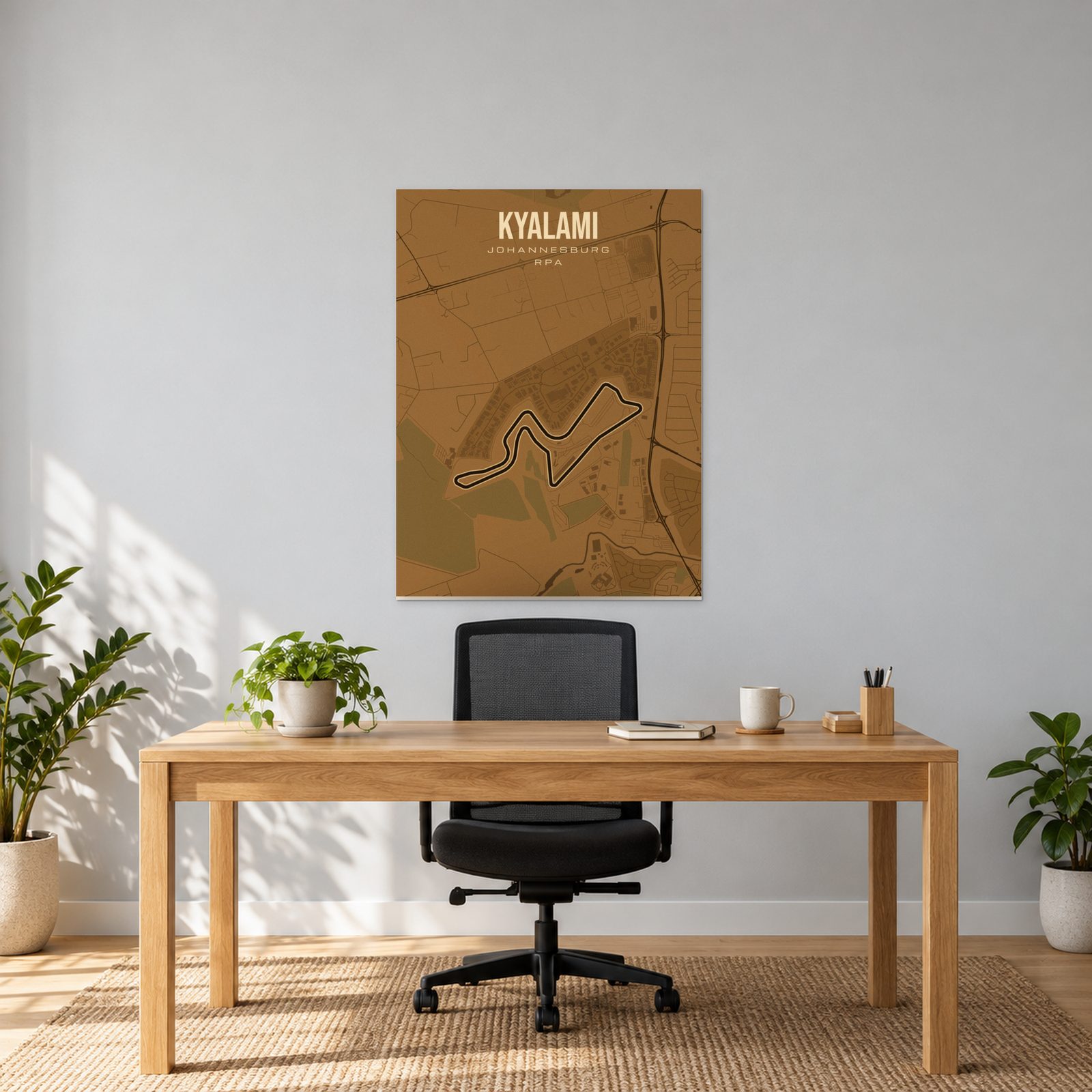Kyalami - plakat na ścianie w gabinecie