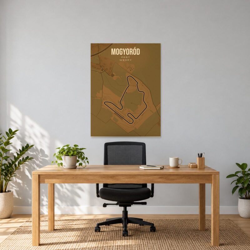 Mogyoród - plakat z mapą toru
