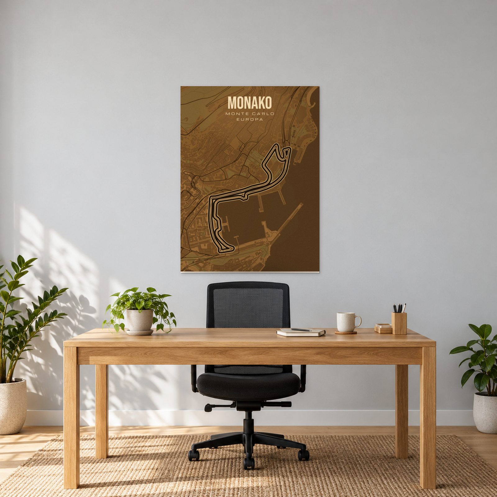 Monako - plakat z mapą toru