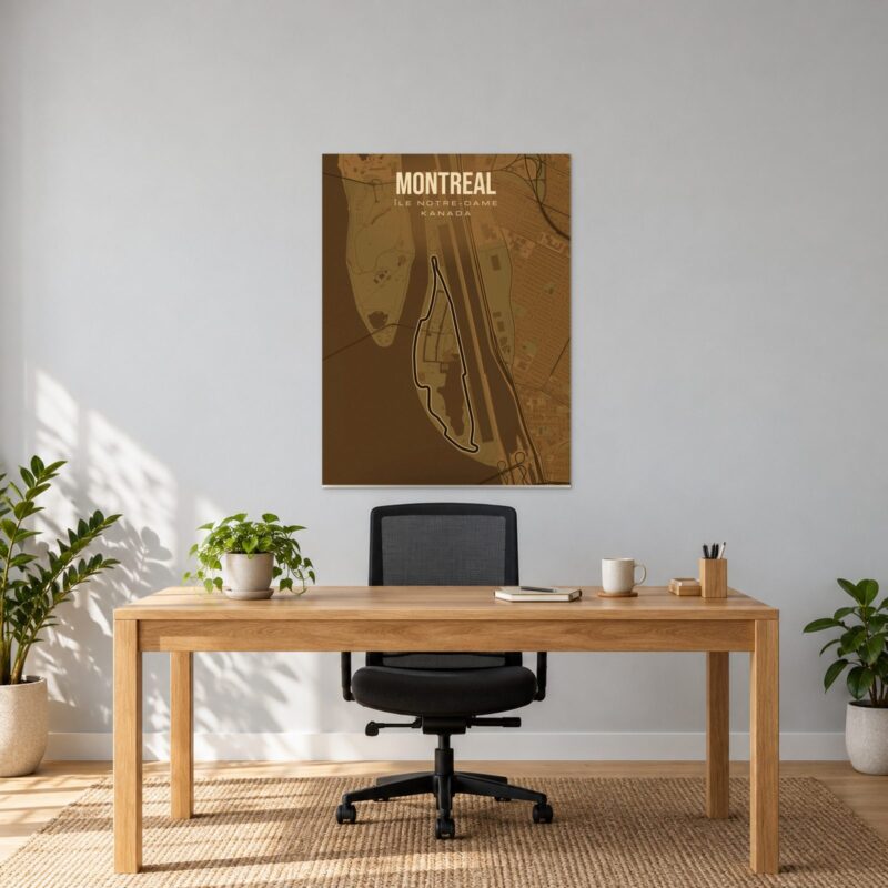 Montreal - plakat z mapą toru