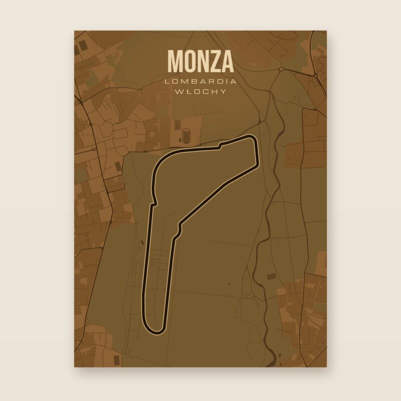 Monza - plakat z mapą toru