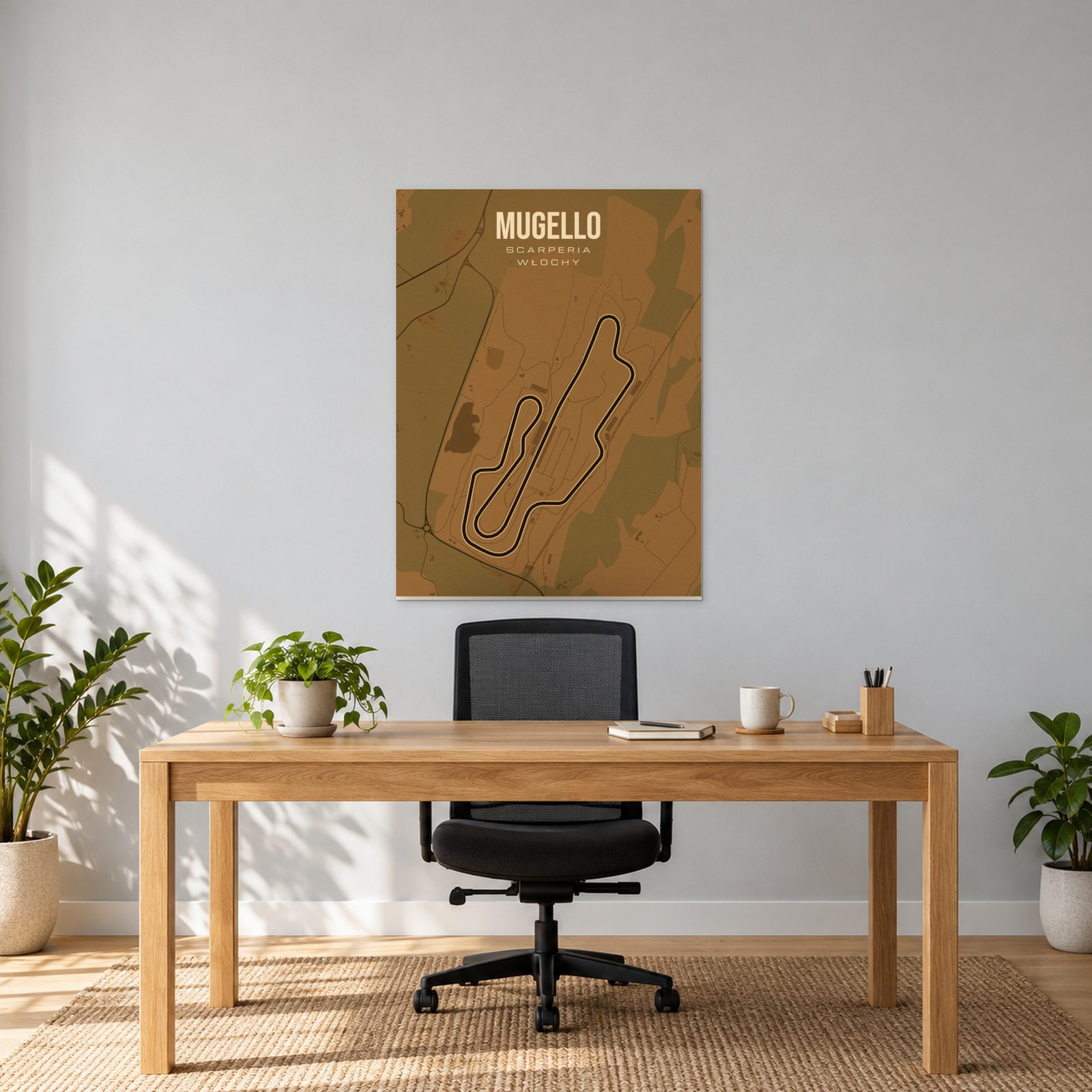 Mugello - plakat z mapą toru