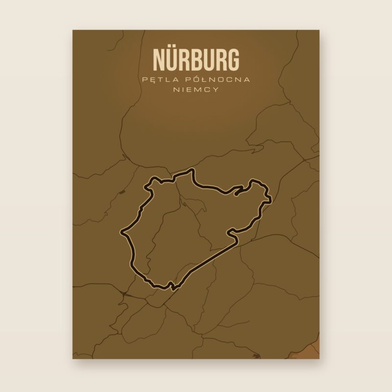 Nürburg (pętla północna) - plakat z mapą toru