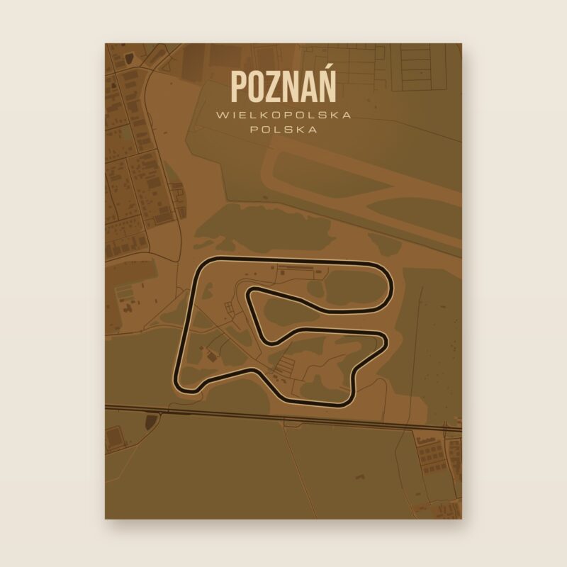 Poznań - plakat z mapą toru