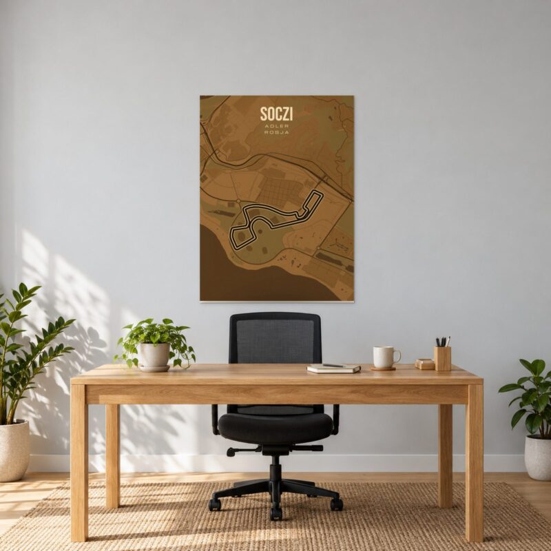 Soczi - plakat z mapą toru