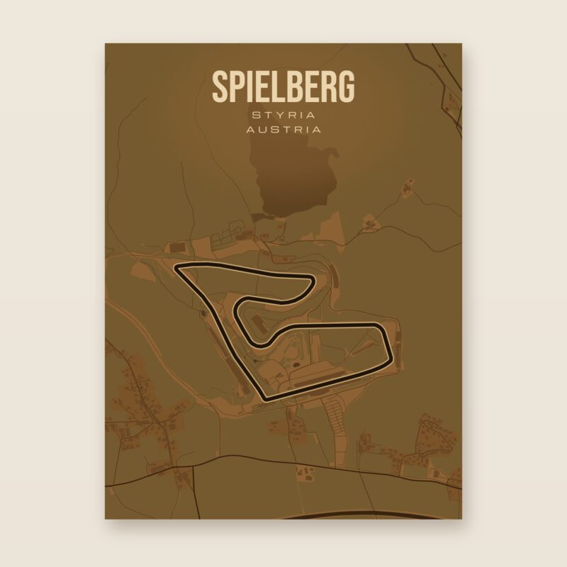 Spielberg - plakat z mapą toru