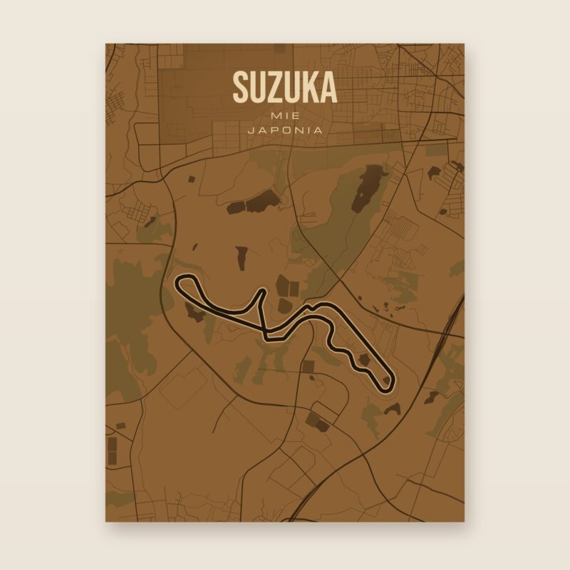 Suzuka - plakat z mapą toru
