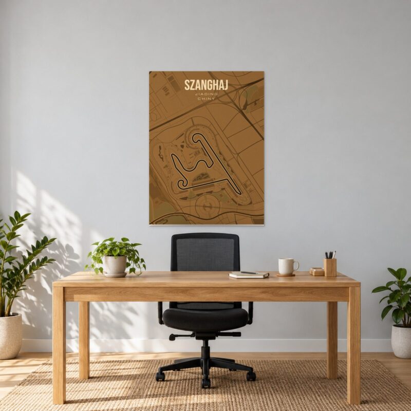 Szanghaj - plakat z mapą toru