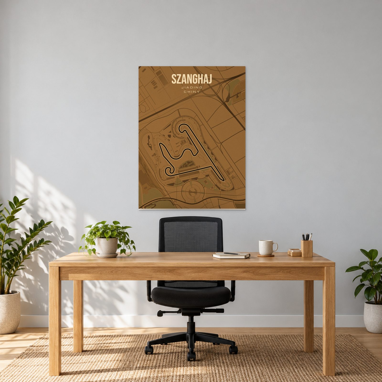 Szanghaj - plakat na ścianie w gabinecie