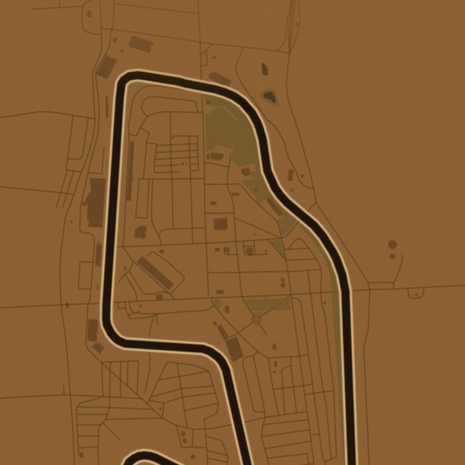 Watkins Glen - zbliżenie na druk plakatu