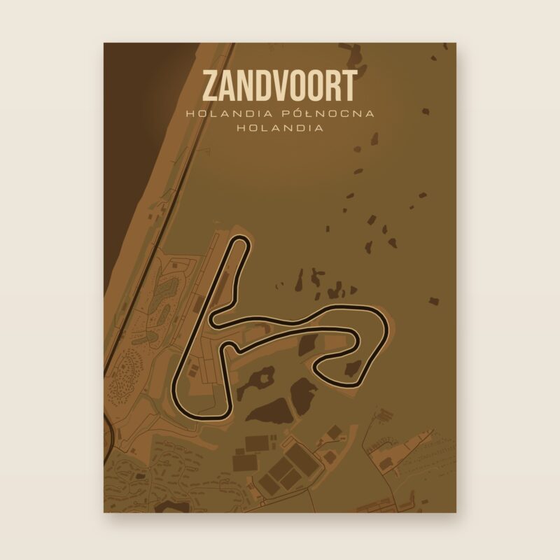 Zandvoort - plakat z mapą toru