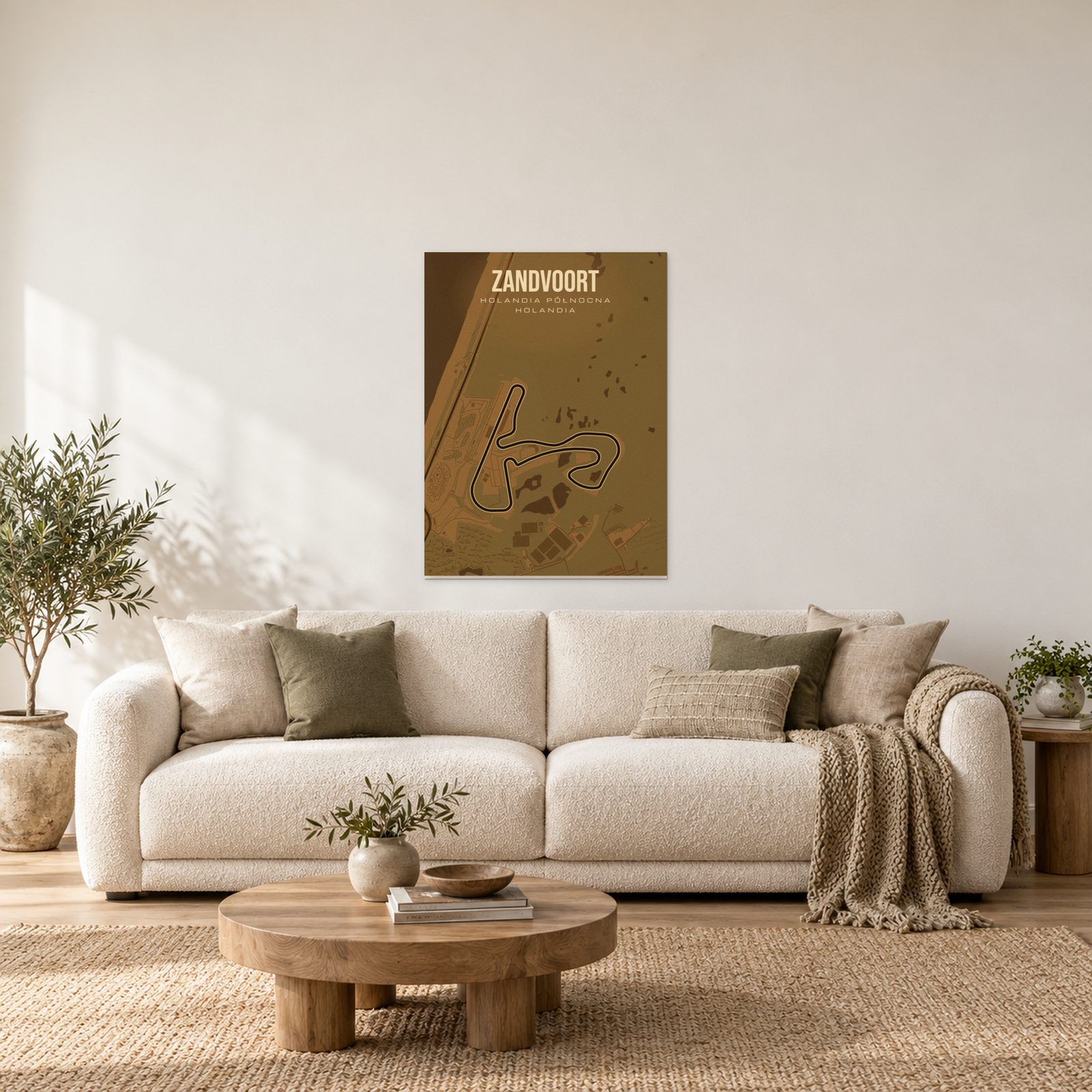 Zandvoort - plakat nad sofą w salonie