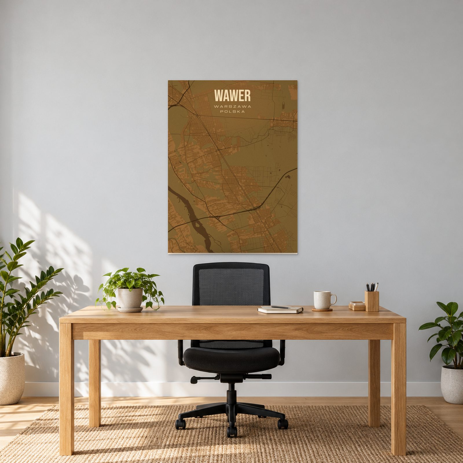 Wawer (Warszawa) - plakat na ścianie w gabinecie