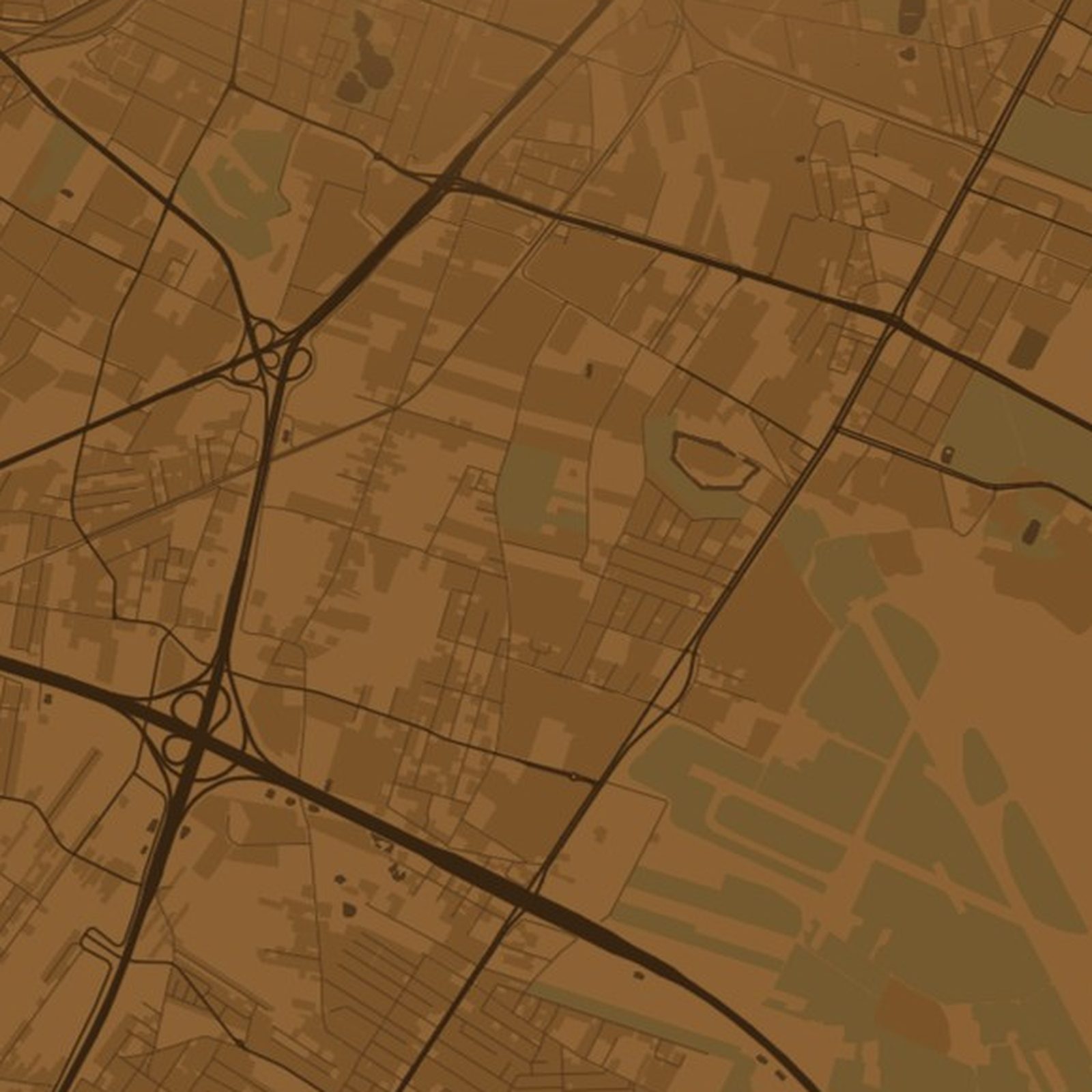 Włochy (Warszawa) - zbliżenie na druk plakatu