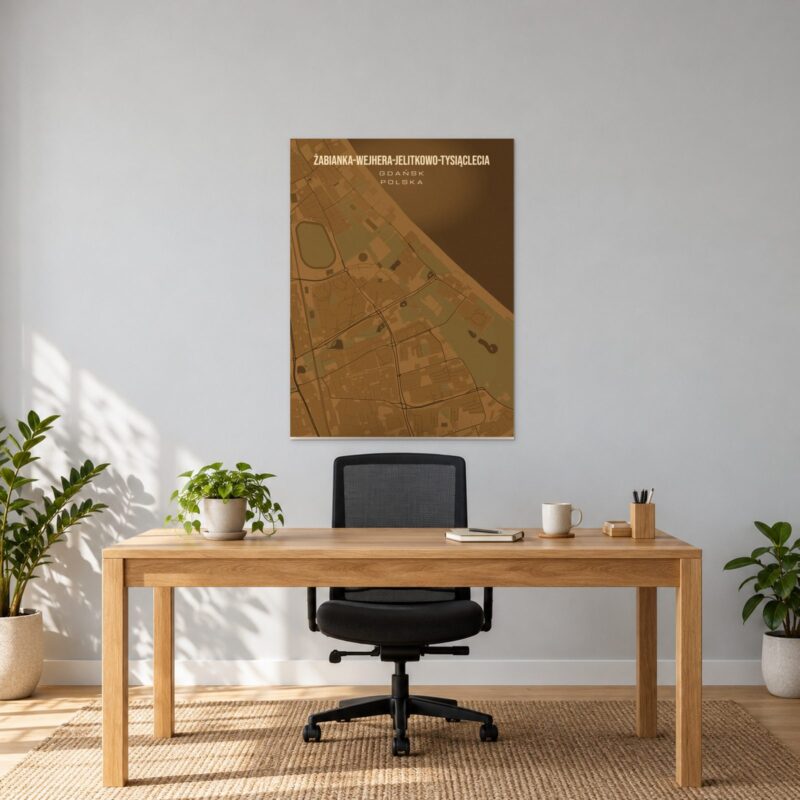 Żabianka-Wejhera-Jelitkowo-Tysiąclecia (Gdańsk) - plakat z mapą dzielnicy