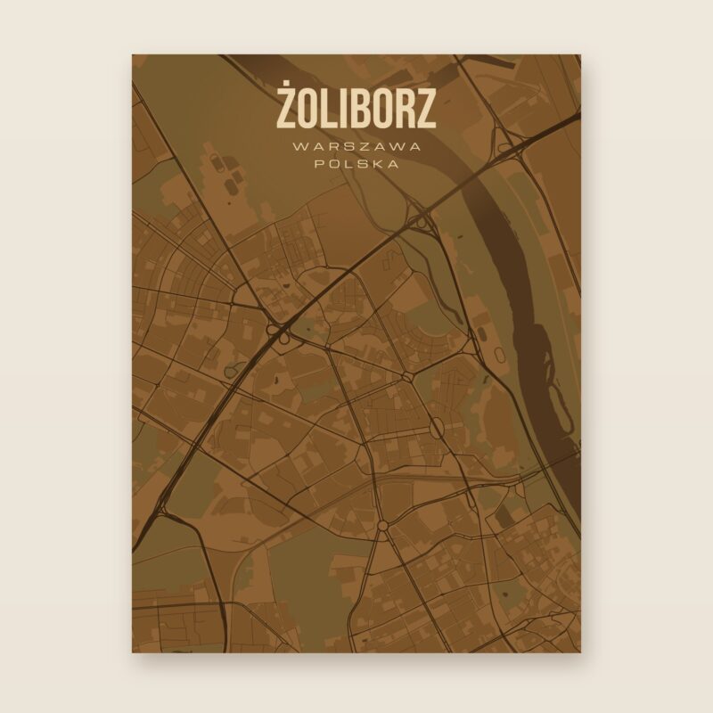 Żoliborz (Warszawa) - plakat z mapą dzielnicy
