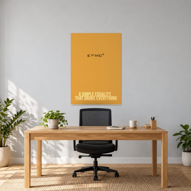 E=mc² - plakat ze wzorem