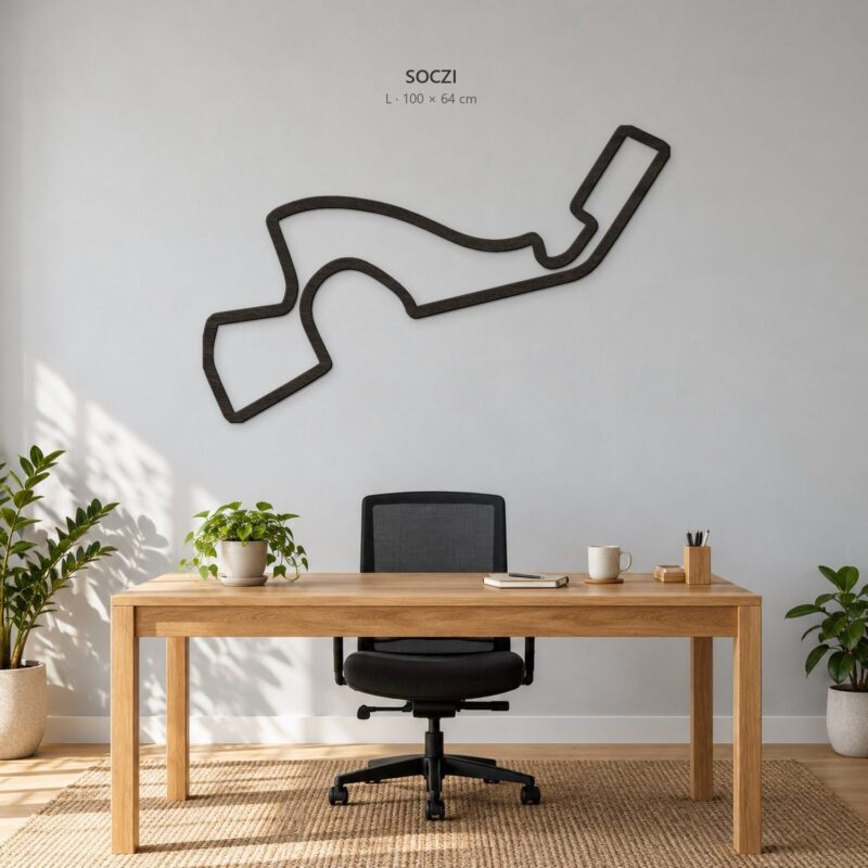 Soczi - drewniana mapa toru na ścianę