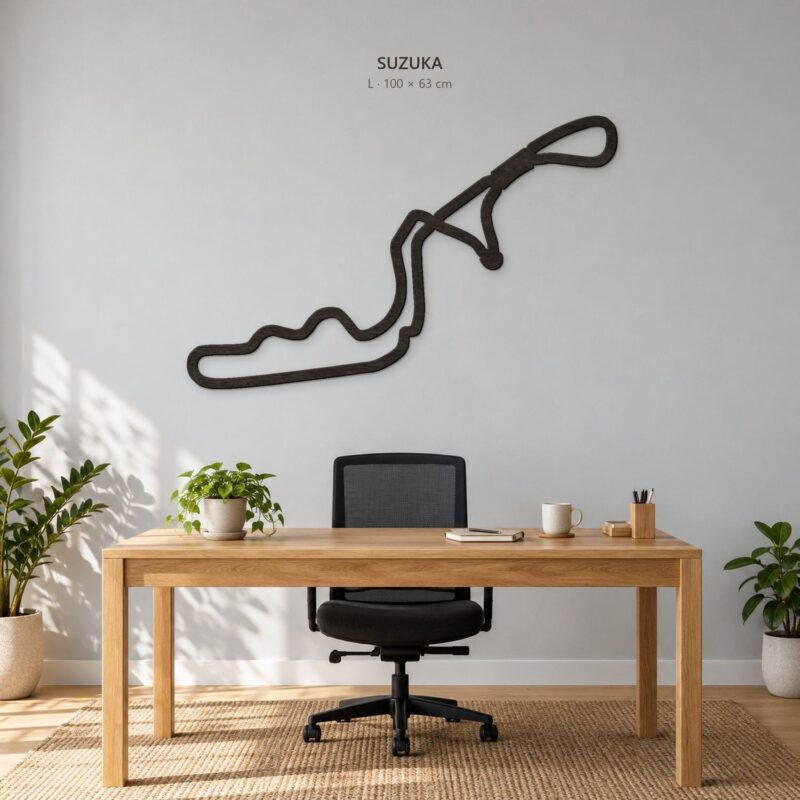Suzuka - drewniana mapa toru na ścianę