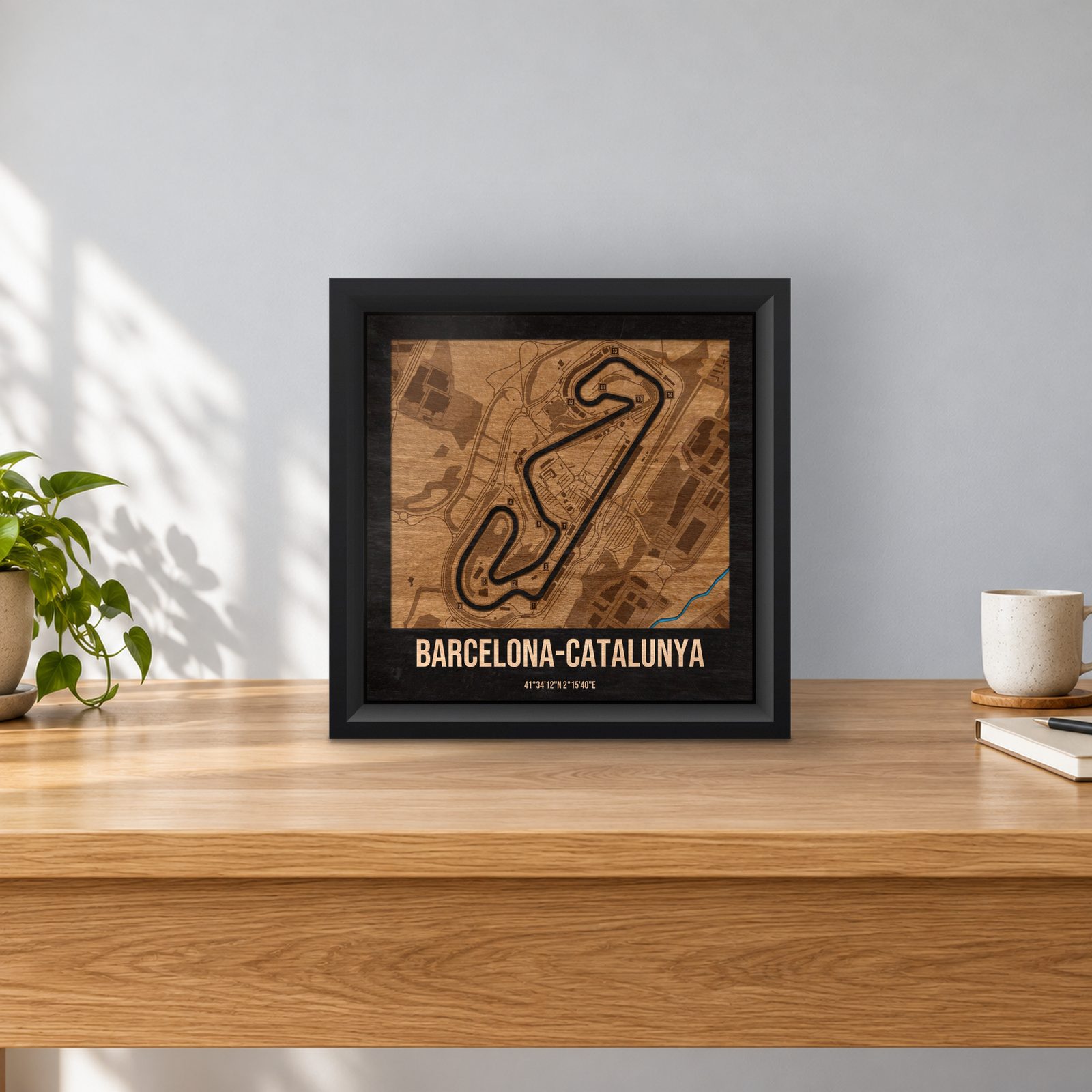 Barcelona - ramka cieniowa 25 × 25 cm we wnętrzu