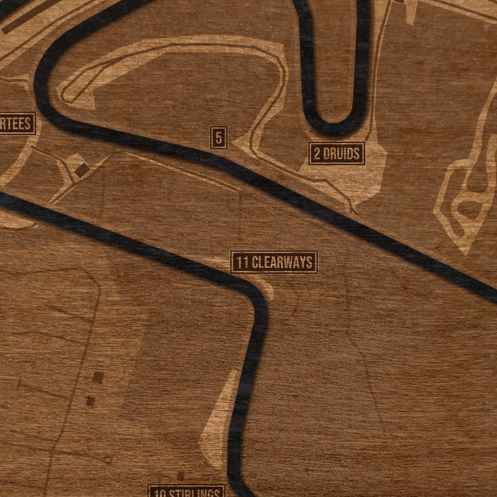 Brands Hatch - zbliżenie na grawer w ramce