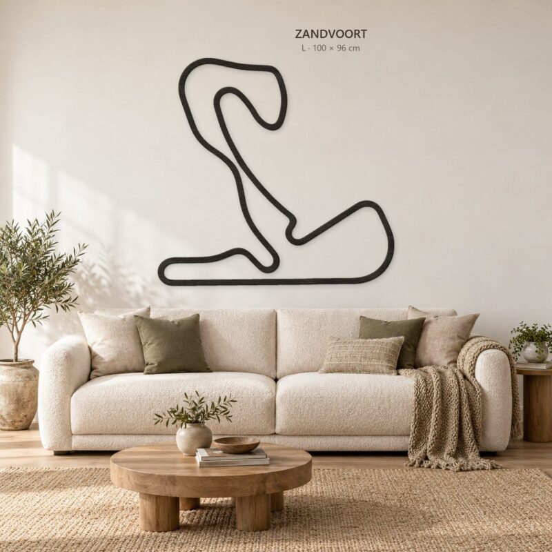 Zandvoort - drewniana mapa toru na ścianę