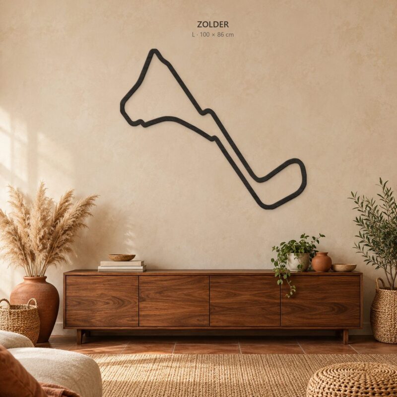 Zolder - drewniana mapa toru na ścianę